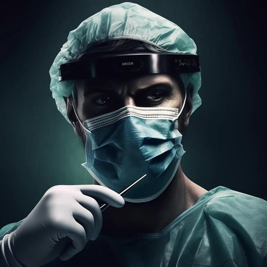 A surgeon with a scapel